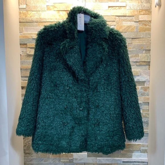 Mural Curly Faux Shearling Teddy Jacket - Picture 3 of 8
